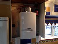 Cupboard front view of Vaillant